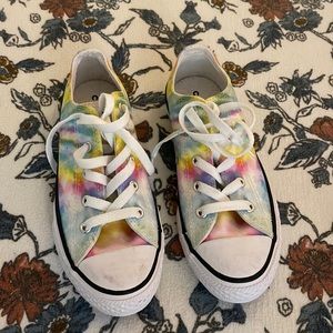 Tie dye converse shoes